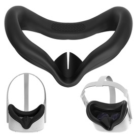 Foam VR Face Pad Cushion for Oculus Quest 2 Accessories,PU for Quest 2 Face Pad,for Meta Quest 2 Accessories,Meta Quest 2 Face Pad,Replacement Face Pad Cushion Compatible with Meta Quest 2 Accessories