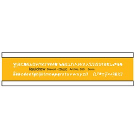 Liquidraw Lettering Stencils for Crafts English Stencil Alphabet Number Drawing Drafting Template, Italic Font 3mm