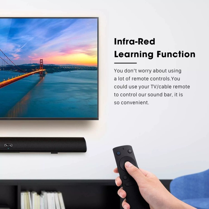 MEGACRA Soundbar, MEGACRA TV Sound Bar with Dual Bass Ports