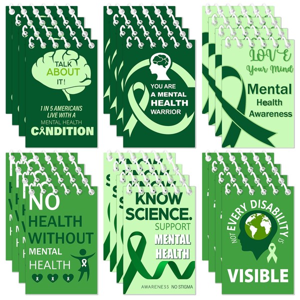 24 Pcs Mental Health Awareness Spiral Notebooks Mental Health Awareness