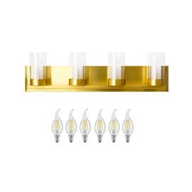 LYTIO 4-Light LED Vanity Bar Light – Modern Bathroom Wall Lamp to Install Over The Sink or Mirror - Includes LED Bulbs