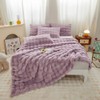Roscloud Rabbit Plush Kids Girls Purple Comforter Sets Queen -