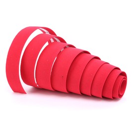 Vinqliq® - Cinta de corcho súper suave para bicicleta y ciclismo, con tapones de barra (rojo)