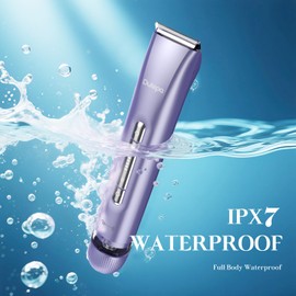 Ladies 2-in-1 Electric Shaver - Body & Facial Trimmer with Hypoallergenic Blades, IPX7 Waterproof, Rechargeable, Portable for Smooth Painless Hair Removal