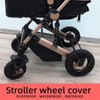 PLATEYTR 8pcs Wheel Covers, Stroller Wheel Protectors, Waterproof and Dirt