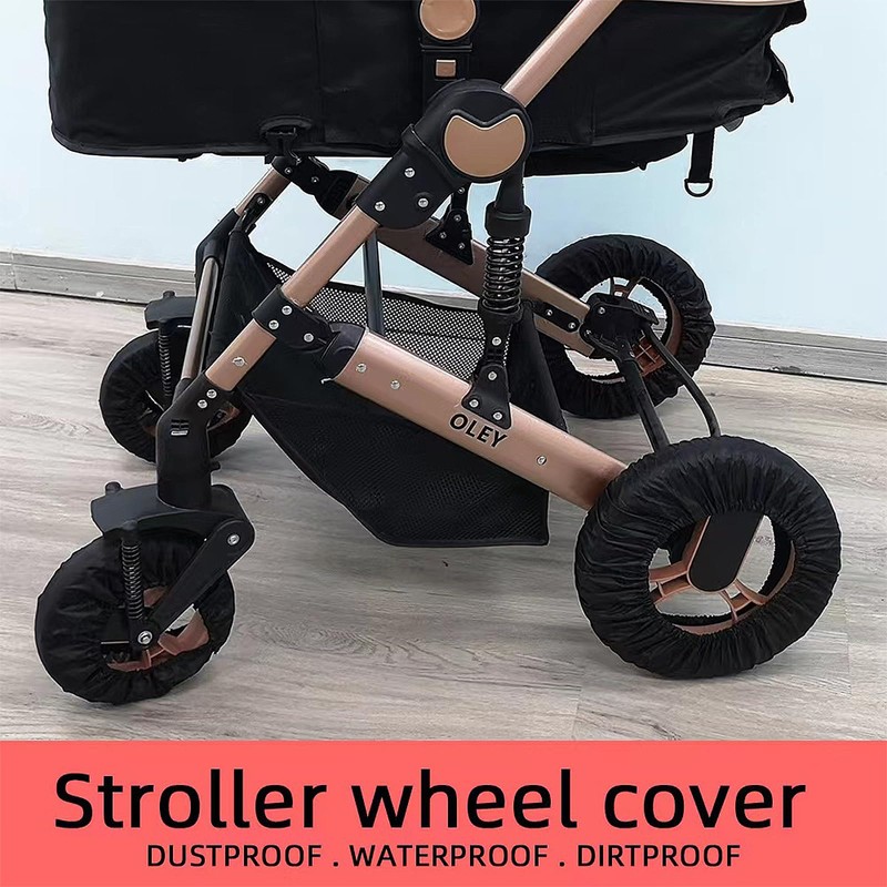 PLATEYTR 8pcs Wheel Covers, Stroller Wheel Protectors, Waterproof and Dirt