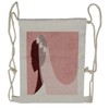 Ambesonne Pink White Drawstring Backpack, Bride Wedding Dress, Sackpack Bag