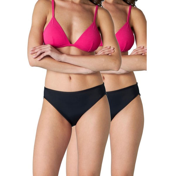 Lovable Women's Medium Flow Period Panties Beachwear Bi-Pack Briefs (Pack