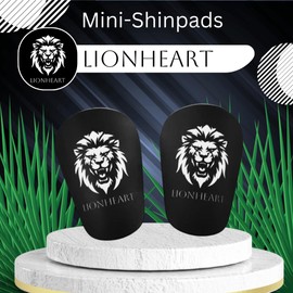 LIONHEART Black White Shin Pads Shin Pads 8.3cm x 5.5cm 1 Pair with Storage Bag