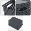 Xyskin Plastic Storage Baskets with Lids, Set of 6 Small