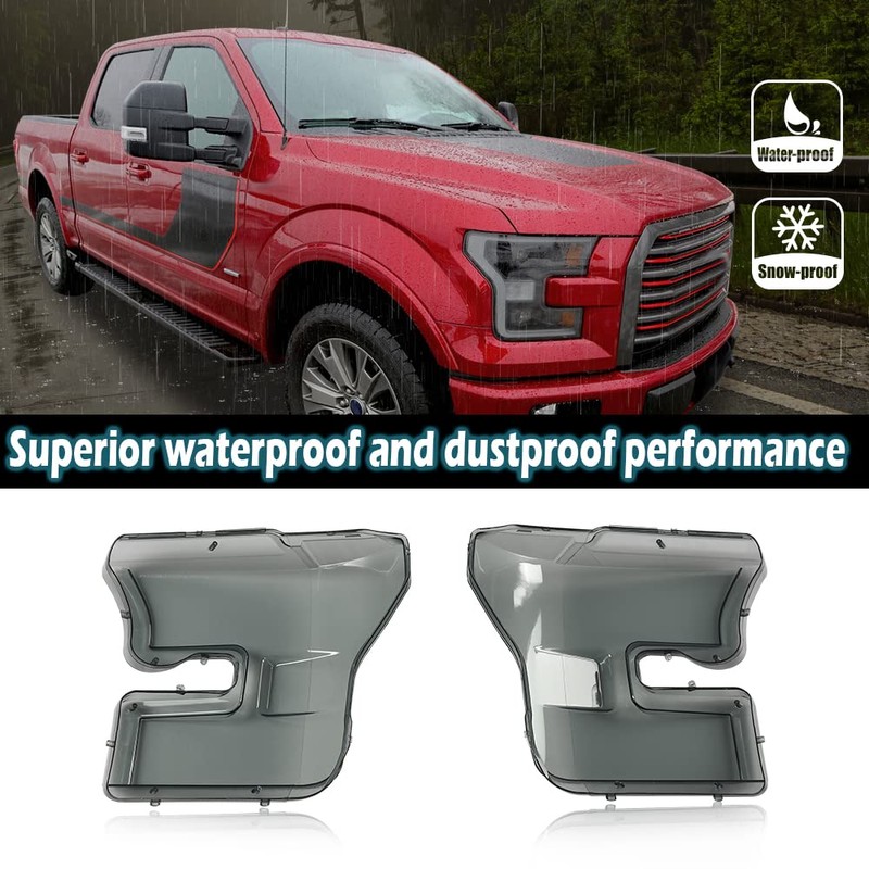 CHEDA Headlights Headlamps Cover Replacement Compatible with 2015 2016 2017