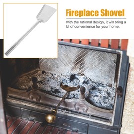 Fireplace Ash Shovel: Iron Coal Shovel Poker Scoop Small Dustpan BBQ Charcoal Ash Poker Scoop Litter Cleaning Tool for Wood Stove Grill Fire Pit