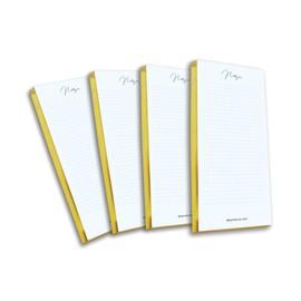 Dany Marcus Notepad Set with Gold Cut, Notepad, To Do List, DIN Long, 100 x 210 mm, 80 Pages (4)