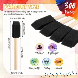 500 Count 1 Inch Foam Sponge Brushes for Painting