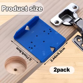 Wshxjzyay 2 Pack 35mm 40mm Cabinet Hinge Jig, Concealed Hinge Jig for Cabinet Doors, Cabinet Door Hinge Jig, Cabinet Door Hinge Installation Tools, Cabinet Door Hinge Mounting Jig, Hidden Hinge Jig