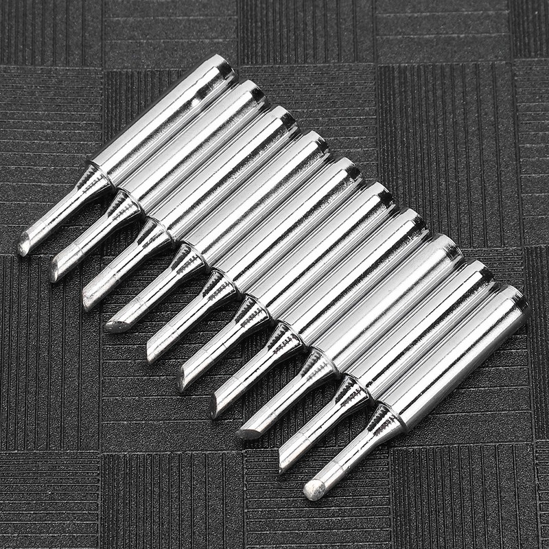 10Pcs Solder Iron Tip Brass Internal Heating Lead Free Soldering