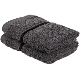 A2Z Luxurious 100% Cotton Charcoal Color Towels 500 GSM Soft Absorbent Set Of 2 Face Towels (30x30 cm)