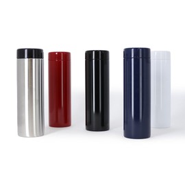 Stainless Steel Thermos Drink Bottle, 15.2 fl oz (430 ml), 18.9 fl oz (530 ml), Thermos, Double Layer Vacuum, Insulation, Water Bottle, Present, Gift, Father's Day, Mother's Day, Slim (White, 15.2 fl