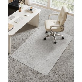 Blvornl 34.5"*47.1" Hard Material Chair Mat for High Pile Carpet and Hardwood Floor, Heavy Duty Computer Chair Mat, Frosted Clear Chair Pad for Rolling Chairs Office and Home Clear