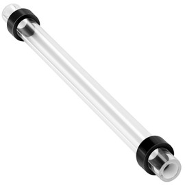 9 Inch Steam Boiler Sight Glass Tube, Clear Water Level Gauge Replacement for Boilers with 2 High-Temp Rubber Washers