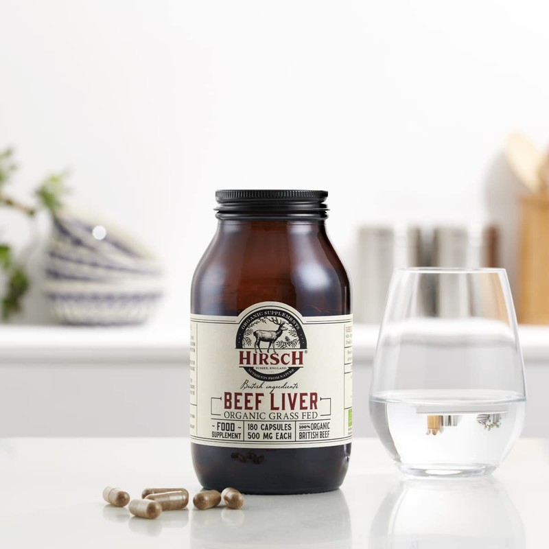 Hirsch Organic Grass Fed Beef Liver Supplement - 100% Certified