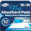 MILDPLUS Heavy Duty Underpad 36''x36'' 50 Count (Blue)
