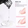 JR Gel Base Rubber Jr Extensión Gel En Brocha Transparente
