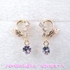 Jewelry Kotobuki December Birthstone Tanzanite Happy Angel Earrings K14PG (Gift