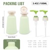 2 Pieces Empty Plastic Pump Bottles, Leakproof Travel Set with