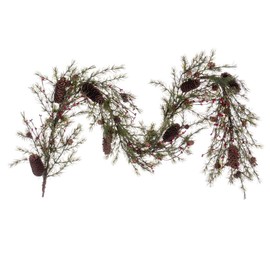 Vickerman 5' Green Artificial Leaf Garland.