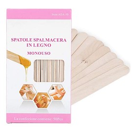 Varillas de Cera de Madera, 50 Unidades/Caja Depilación Madera Depilatoria Cabello Eliminación Cejas Varillas Aplicadoras Cera Varillas Madera Varillas Aplicadoras Cera el Hogar Salón