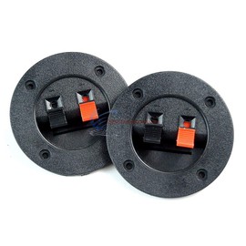 2 PACK SPEAKER ROUND BOX SPEAKER TERMINAL CUP SPRING POST SUBWOOFER SPEAKER BOX