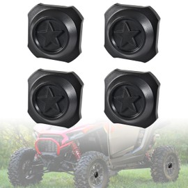 POKIAUTO Center Hub Caps for Polaris RZR XP 1000/XP 4 1000 2024+, UTV Black Wheel Caps Dust Tire Rim Hub Covers Accessories, Durable PP, 4PCS