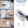 RIMAY Soap Dispensing Dish Brush, Dish Scrubber with Soap Dispenser,