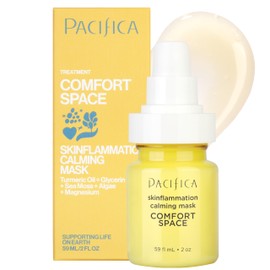 Pacifica Comfort Space Calming Face Mask for Sensitive Skin, Redness Relief Hydrating Facial Mask with Azelaic Acid & Turmeric, Soothes Irritation & Dryness, Vegan Skincare, 2 Fl Oz