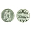 Lumen Mundi Praying Hands Pocket Token Silver Tone Devotional with