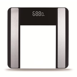 Digital Smart Body Fat Scale Bathroom Body Weight Scale Transparent Tempered Glass Large LED Digits 400lb, BMI Water Protain Body Health Monitor