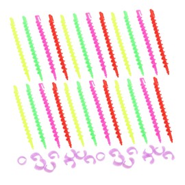 WOONEKY Spiral Hair Perm Rods 52pcs Plastic Curling Perm Rods for Long/short for Professional Use
