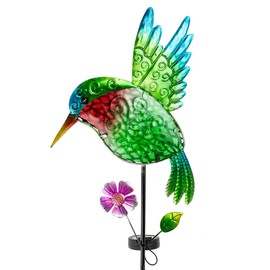 dreamysoul Outdoor Solar Hummingbird Garden Lights, Decorative Hummingbird Garden Stake Lights, Hummingbird Solar Lights for Outside Patio Yard Pathway Decor
