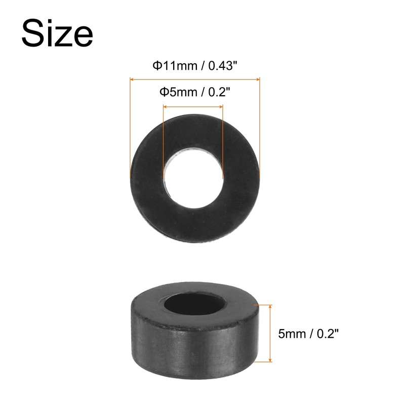 QUARKZMAN Pack of 48 Rubber Washers Rubber Spacer 11 mm