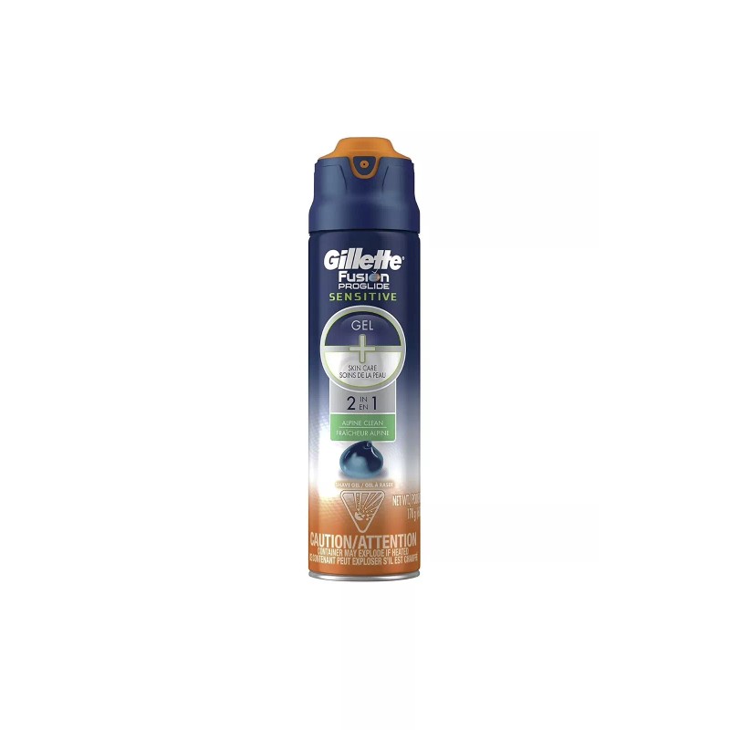 Gillette Fusion ProGlide Sensitive 2 in 1 Shave Gel, Alpine