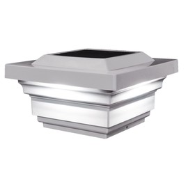 Classy Caps SL078W PVC Regal Solar Post Cap, 4" x 4", White