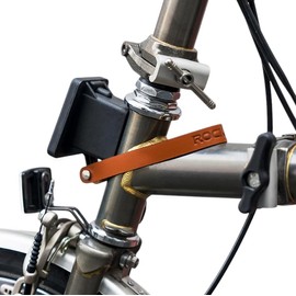 Fast Release Luggage Leather Strap for BROMPTON (Light Brown)