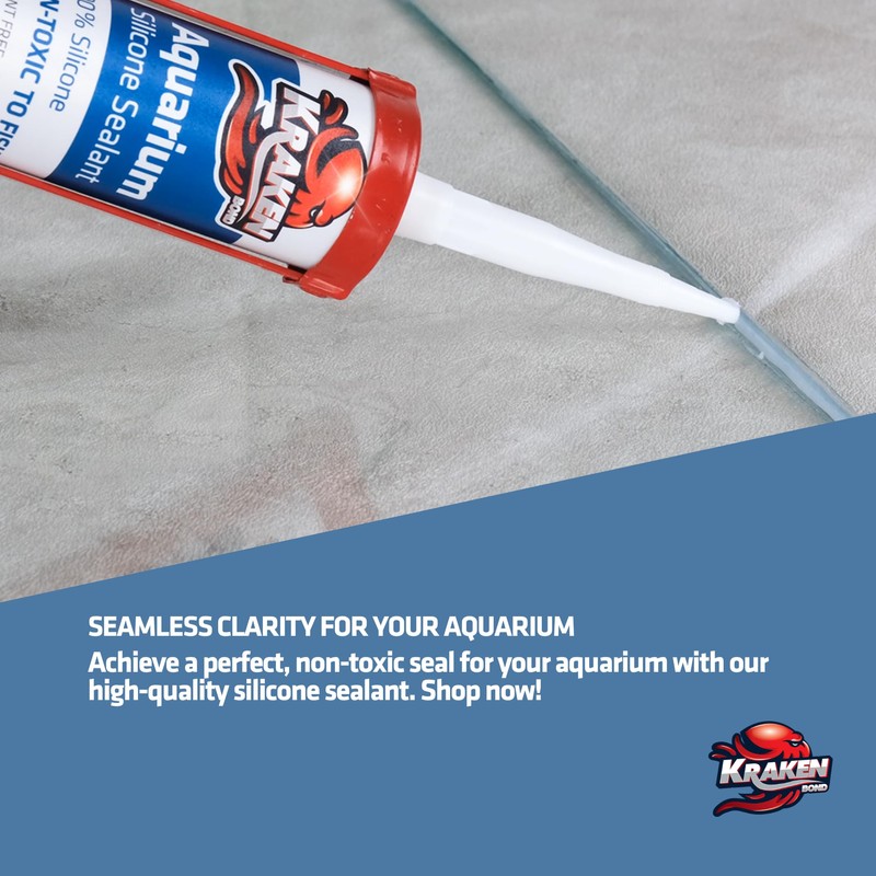 Kraken Bond Aquarium Silicone Sealant Clear - (12x10.1 fl. oz.)