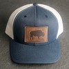 Bison Stamp Leather Patch Trucker Hat - Ox & Pine