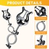 Clarinet lyre,2 Pack Black Clarinet Lyre Holder for Marching Band,6.02Inch