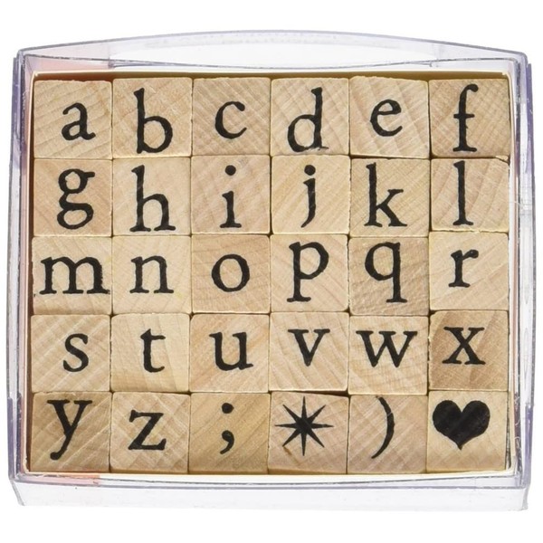 Artemio 1 cm Alphabet Kleinbuchstaben Briefmarken Set, Beige, 1 cm