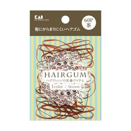 Kai Corporation Rubber Ring, Brown, 60P, 1 Piece