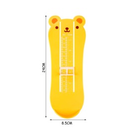 USHXVG 1 Piece Children's Foot Measurer, Cartoon Pattern Foot Measurer, Shoe Size Measuring Ruler, Tool for Measuring Foot Size, Foot Length Measurer, Foot Ruler Measurer (Yellow)