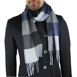 Debra Weitzner Cashmere Feel Scarf Winter Scarves for Men and Women Fashion Shawl Soft Plaid Wraps